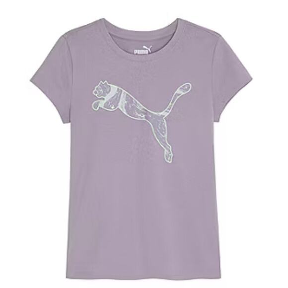 Puma T Shirt Women's Size Small Lavender Short Sleeve Logo - Picture 2 of 5